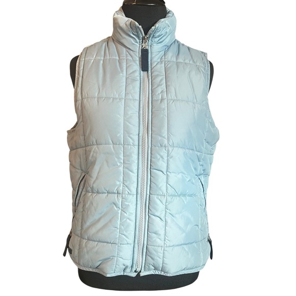 Y2K Abercrombie & Fitch Puffer Vest Light Blue Women’s Size Small - Picture 5 of 10